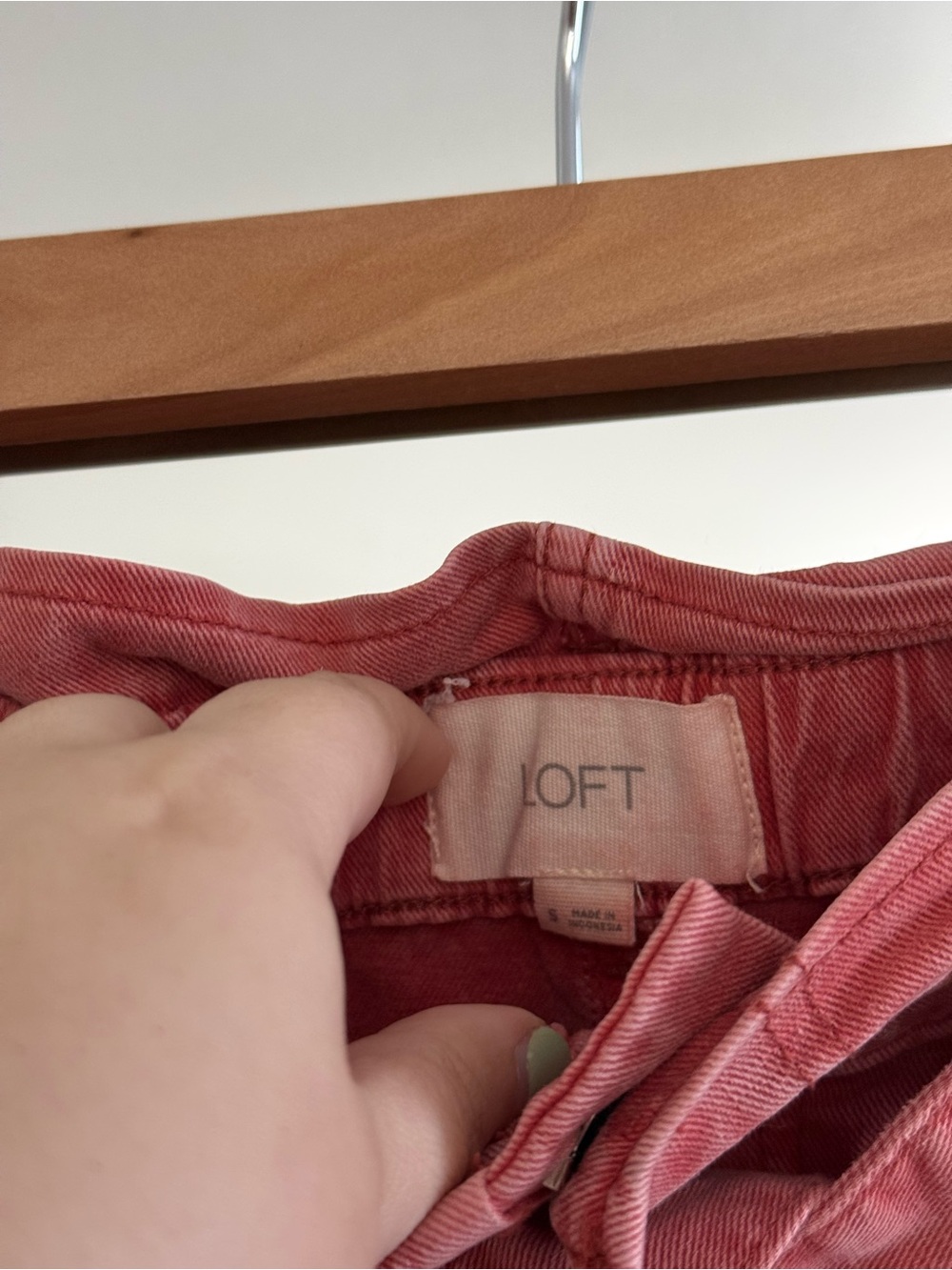 LOFT Coral Red High-Waist Paperbag Belted Shorts - Picture 4 of 9